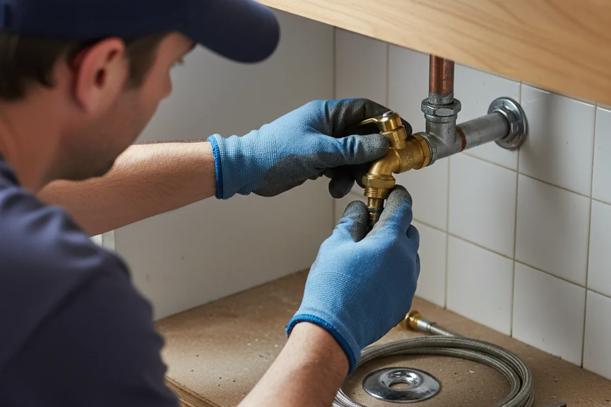 Shutoff valve and fitting work during Faucet and Fixture Repair in Jarratt